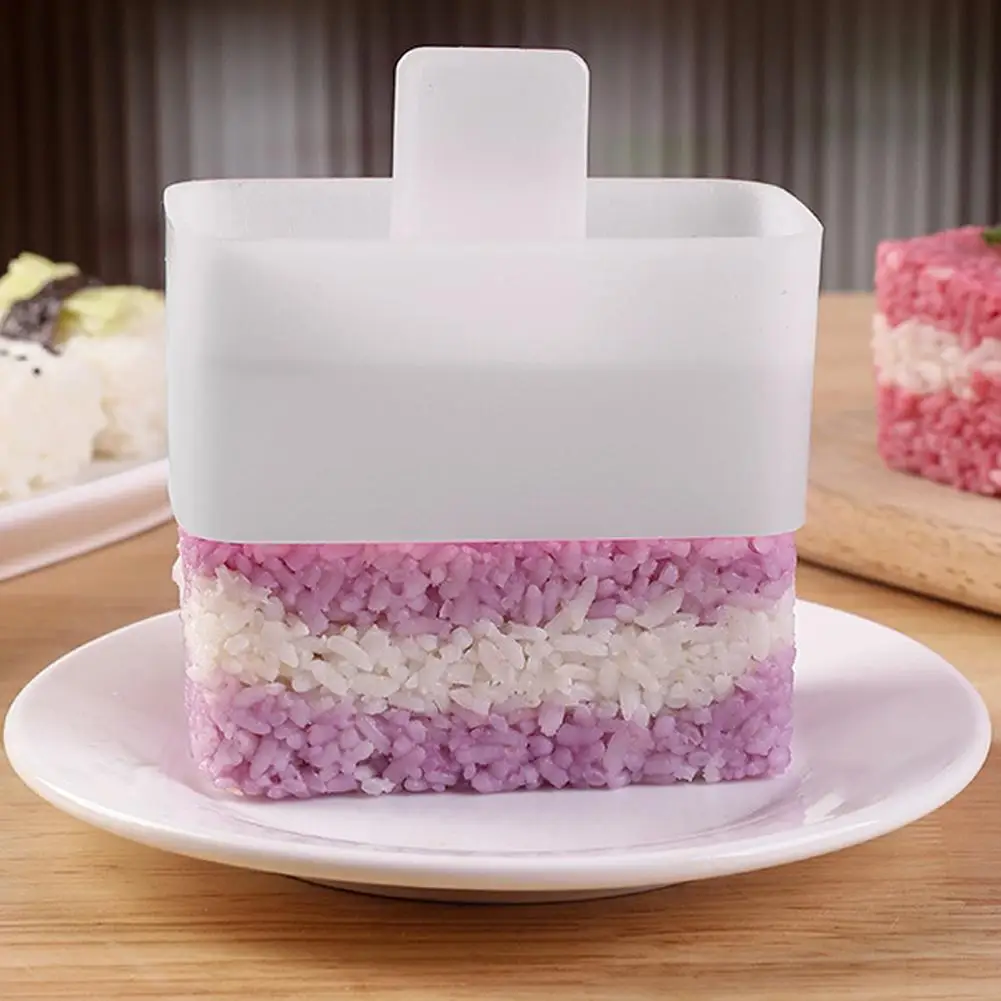 قالب ضغط Musubi ومجداف الأرز، قالب ضغط الأرز لصانع Musubi سهل الاستخدام في المنزل لـ Bento ووجبات الخفيفة والسوشي والحفلات والنزهة