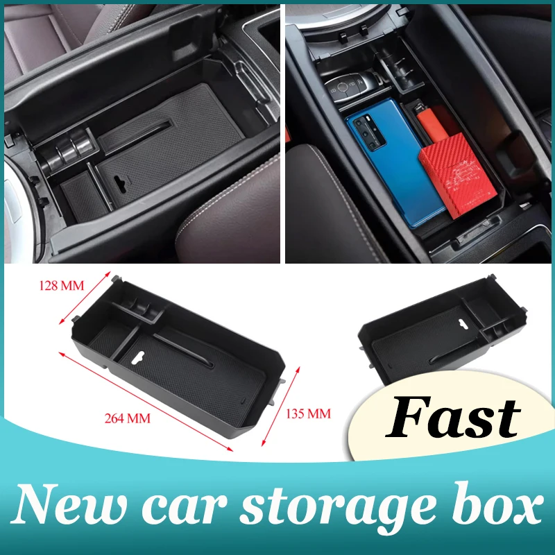 For Mercedes Benz C GLC Class W205 C180 C200 C205 C253 C300 X253 Car Interior Accessories Cup Holder Armrest Storage Box Stowing