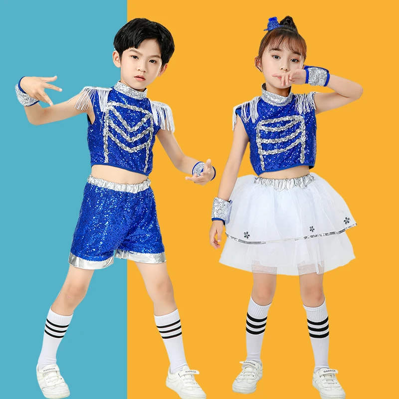 

Children's Performance Clothing Jazz Dance Performance Clothing Kindergarten Modern Dance Sequin Fluffy Yarn Skirt