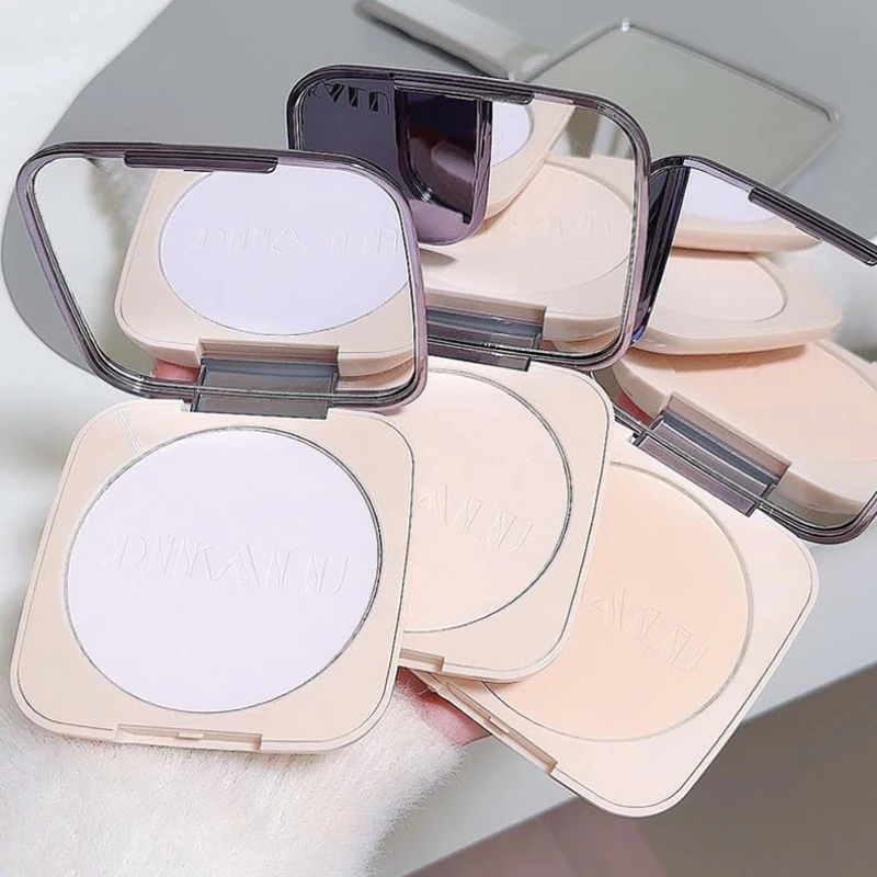 DIKALU Soft Face Setting Powder Cushion Compact Powder Oil-Control Matte Concealer Finish Smooth Makeup Powder Pressed Cosmetics