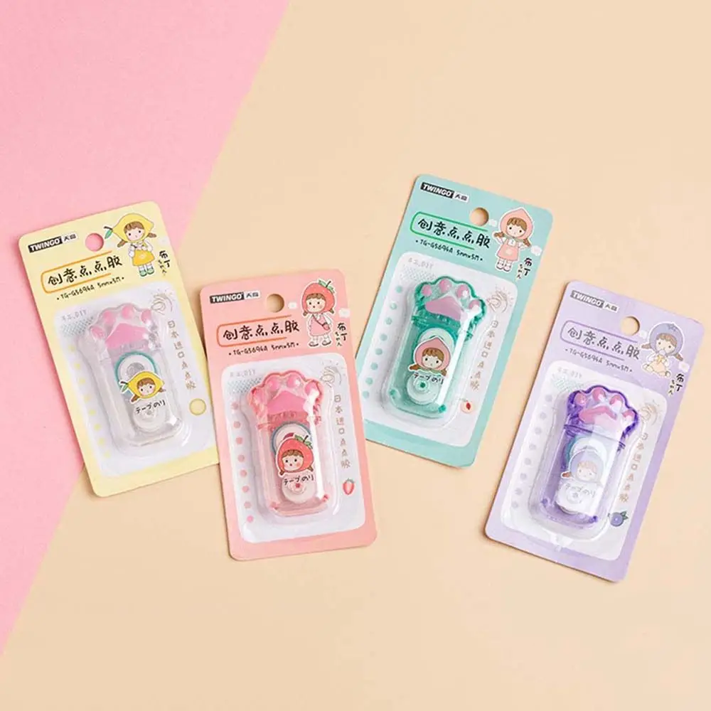 Double-sided Tape DIY Craft Runner Roller Tape Roller Tape Adhesive Paper Tape Cat Claw Pointing Glue Stick Double Sided