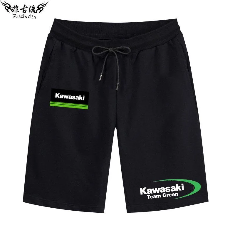 New summer all-match Kawasakis ninja shorts ninja motorcycle outdoor motorcycle team loose five-point pants beach pants