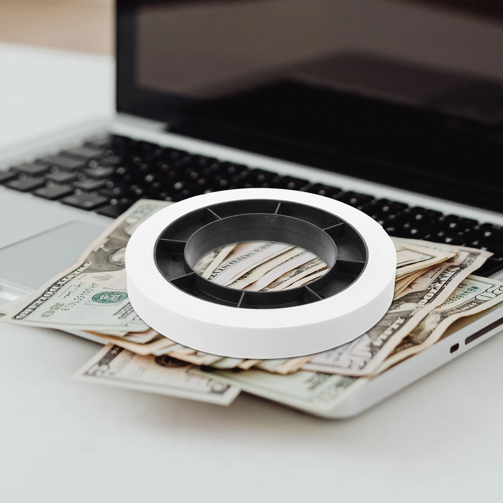 

White Currency Bands for Bills Banknote Straps Cash Wraps Paper Tape Wallet Sleeves Organizers Retail Supermarkets