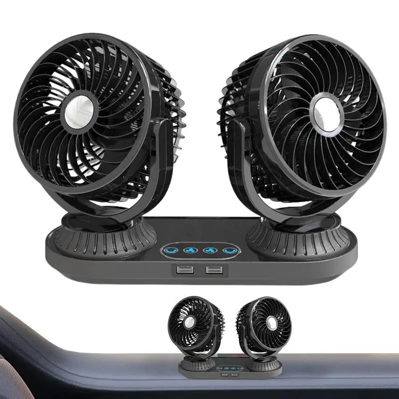 

Car Dashboard Fan Car 12V 24V Electric Lighter Fan Automotive Cooling Fans With Two Wind Modes For Caravan SUV ATV Trucks