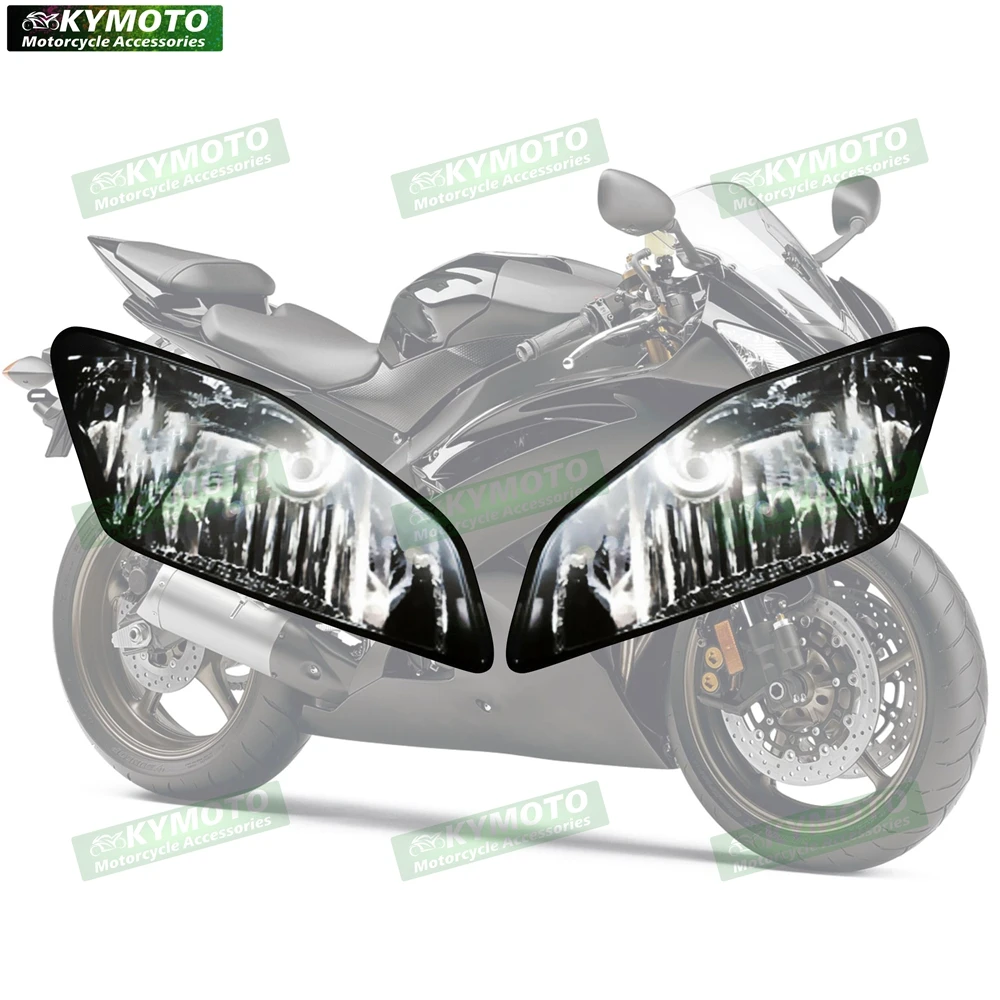 

for Yamaha R6-08 R6 2008 motorcycle decorative decals track version headlight sticker headlight protective film