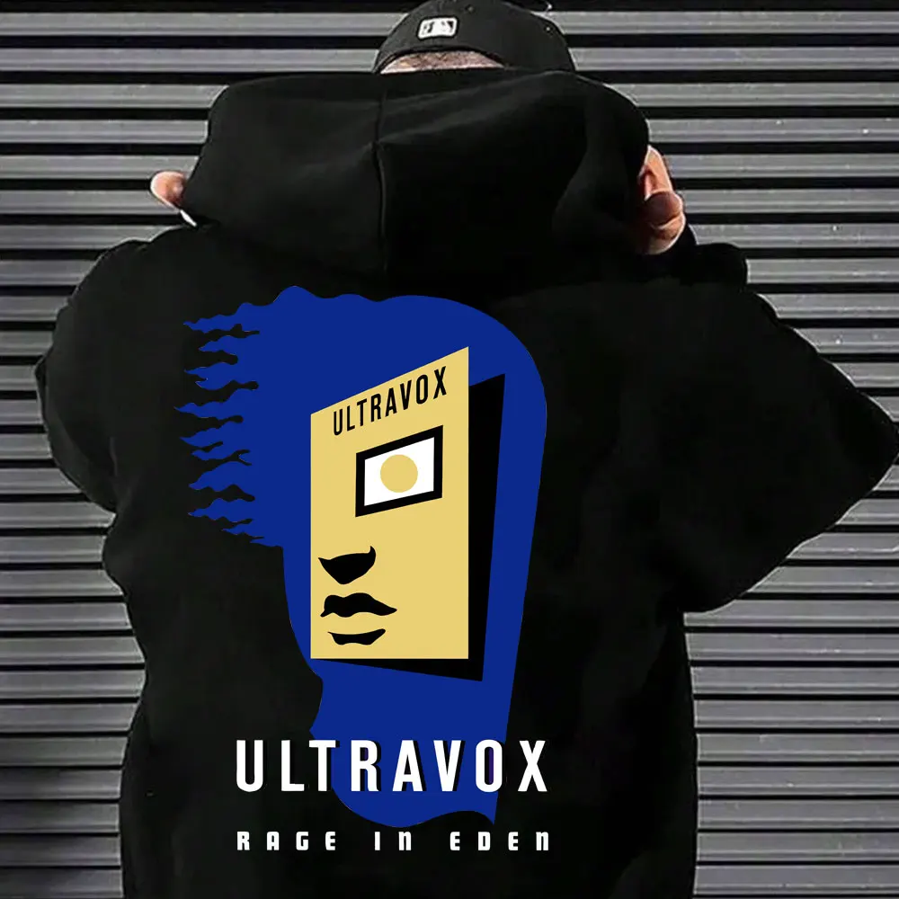 Ultravox Rage in Eden Long Sleeve Gift Meme Gift Funny Style Unisex Gamer Print Cult Movie Music Top Mens Womens Adult Hoodies