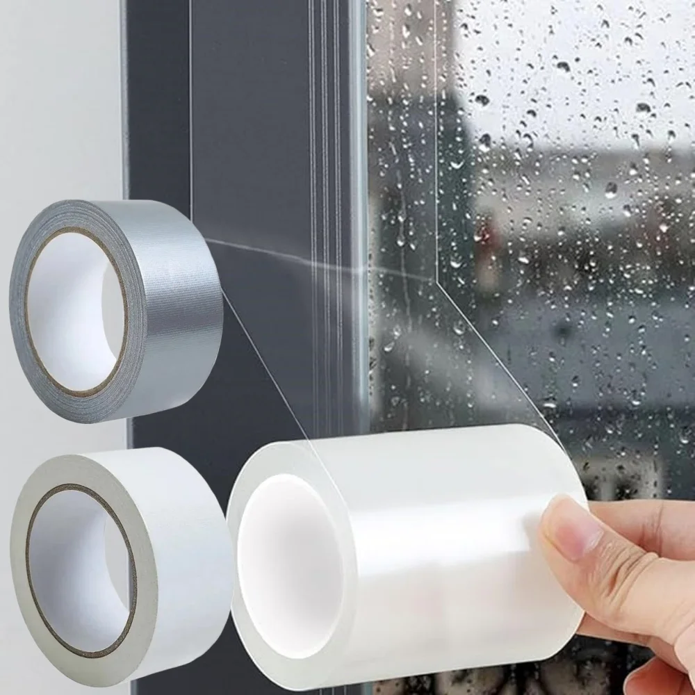 1pc 10mX5cm Sealing Tape, Clear Draft Isolation Film Tape for Door Draft Stopper, Adhesive Tape for Doors, Windows