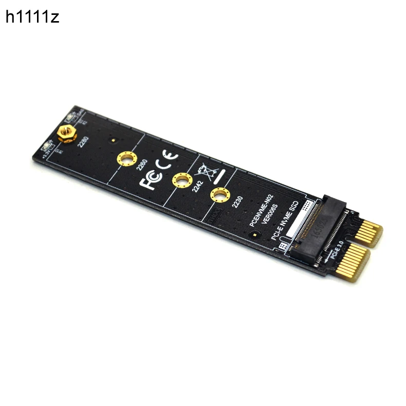 M.2 NVME SSD Adapter NVMe to PCIE 3.0 X1 Full Speed Expansion Card M Key Connector with Heatsink Support 2230 2242 2260 2280 SSD