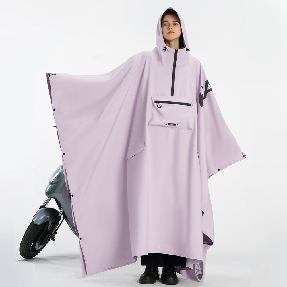 

Electric Bike Rain Poncho Long 3 Layer PU Waterproof Cover for Motorcycle Bicycle Riding Outdoor Cycling