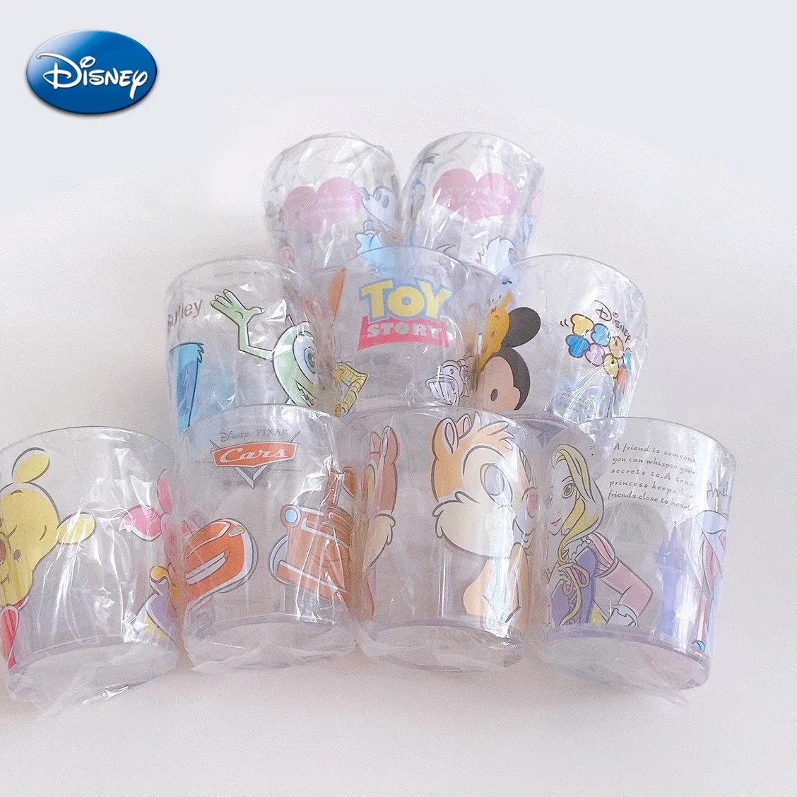 Disney Series Kids Cup Mickey Minnie Mouse Children Drink Water Milk Mug Mouthwash Cup Pooh McQueen Cartoon Teeth Cylinder Cup view 4