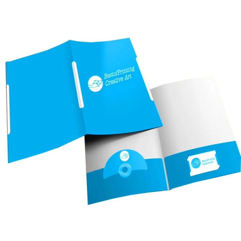 

custom durable and high-quality cover stocks business proposal company presentation folder with CD sleeve