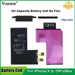 10pcs/lot Rechargeable Battery Cell No Flex for iPhone 15 14 13 12 11XS Max Battery Replacement Non-Genuine Message Repair Parts