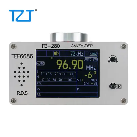 TZT TEF6686 DIY stationär digitalradio öppen källkod fullbandsmottagare DSP RDS AM FM-radio med atmosfärsljus 8 best sales tef 6686 radio - №3