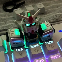 Gundam  Keycap Mechanical Keyboard Attacks Gaoda Triple Keycap 3d Creative Keycap Collection Customization Anime Surroundings