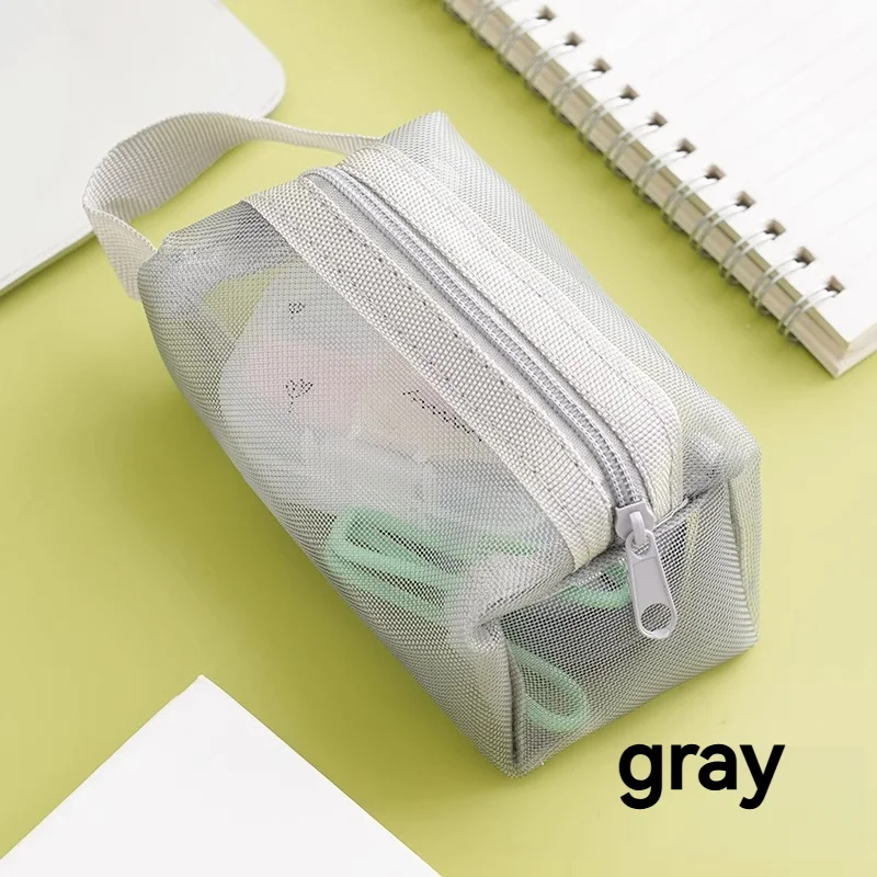 Hot Mini Storage Bag Transparent Mesh Coin Storage Bag Zipper Bag Key Bag Large Capacity Nylon Bag