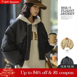 Maden Vintage Pilot Jacket Detachable Standing Collar Baseball Cotton Work Suit Autumn Winter Top Coat