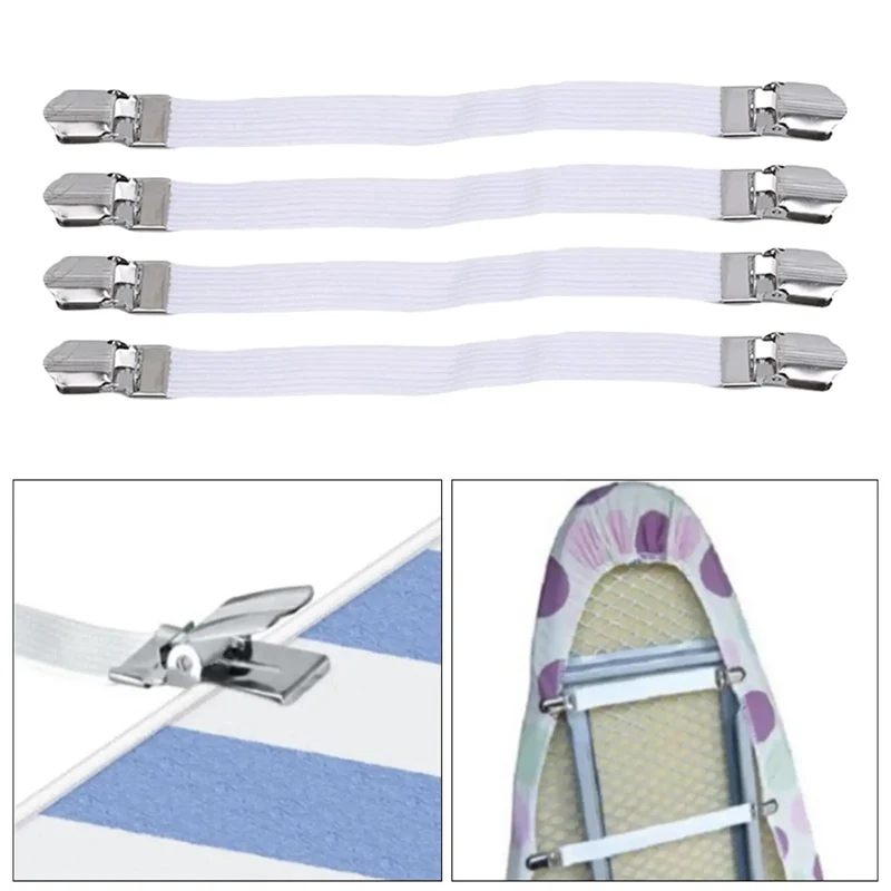 4Pcs Ironing Board Cover Table Cloths Buckle Holder Sofa Clip Fasteners Brace Bed Sheet Grips Buckle Furniture Accessories