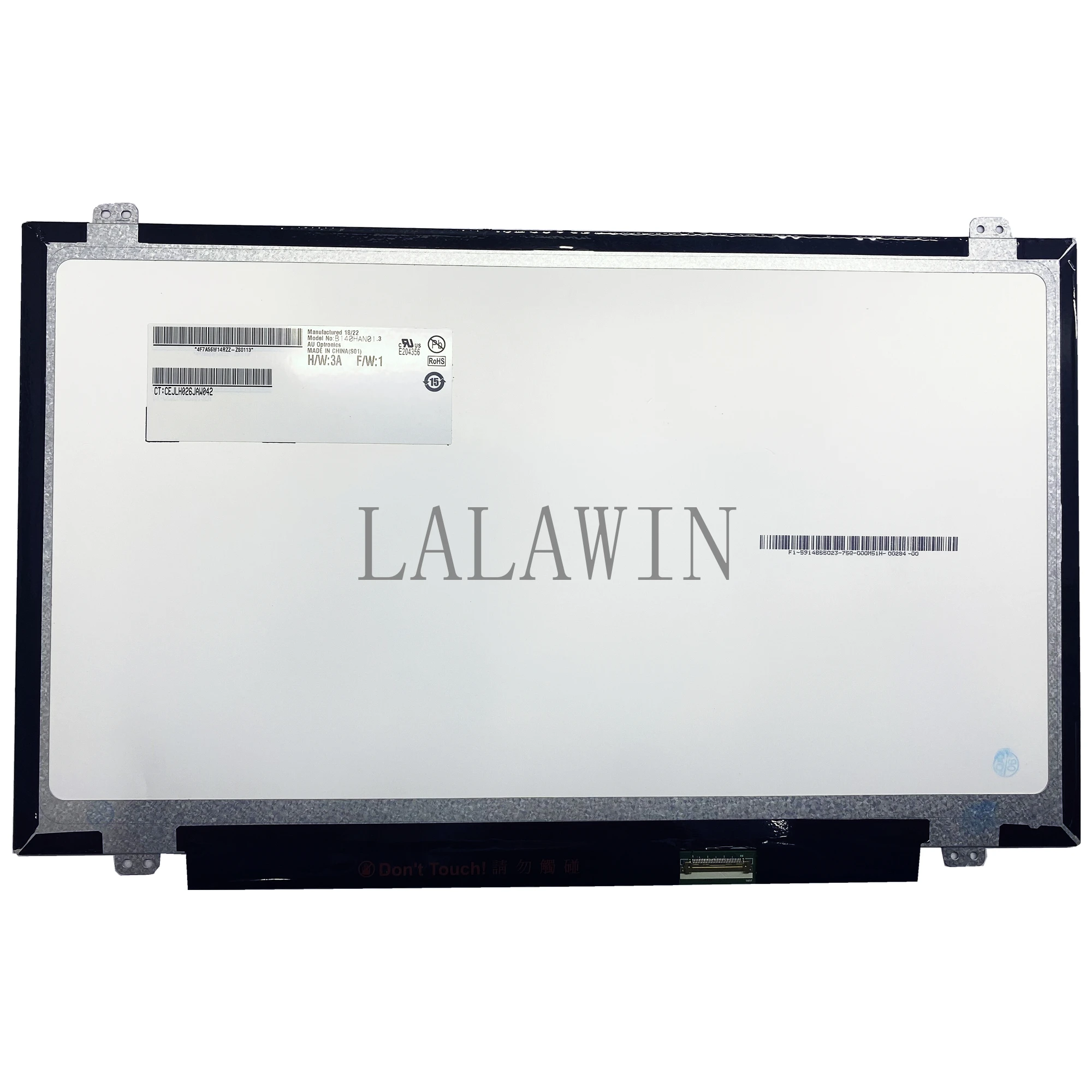 Nova Exibição Fru 00ht622 para Lenovo Ips Tela Fhd Edp 30pin Matte Substituição Teste de Brilho Ajustável 1920 X1080 B140han01.3