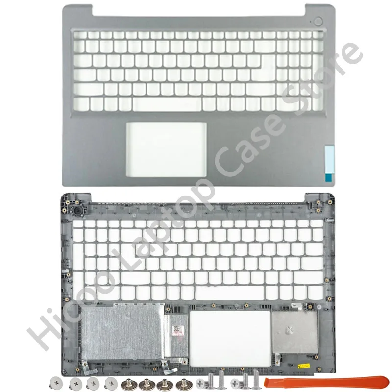 Imagem -04 - Peça de Notebook para Lenovo Ideapad Tampa Traseira Lcd Moldura Frontal Caixa Inferior Dobradiças Substituem Grayhs560 15s 315itl6 Alc6 2023