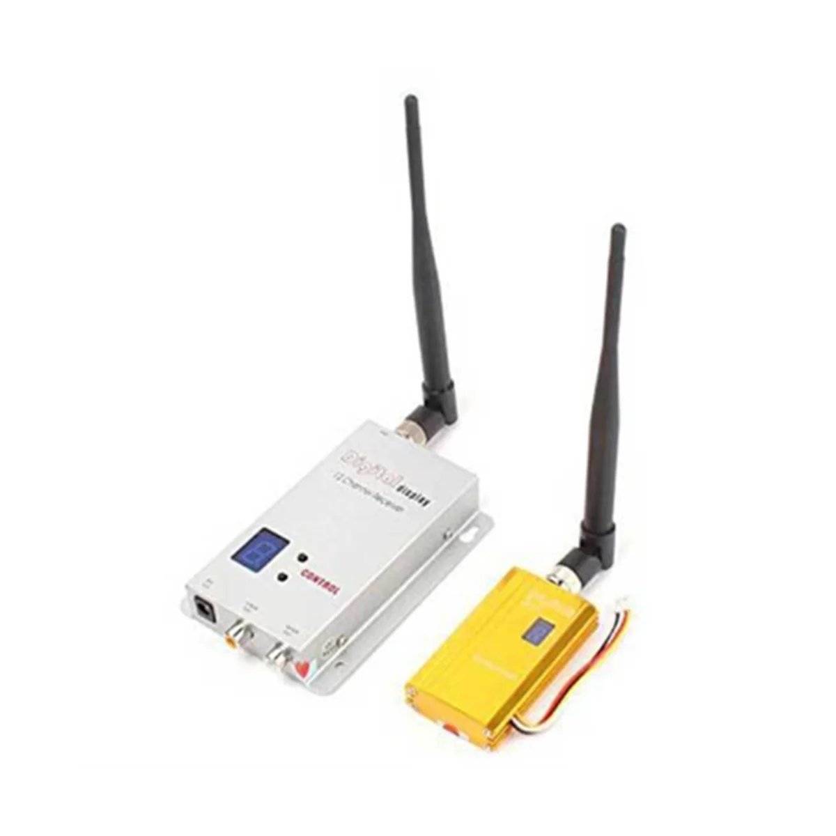 FPV 1.2Ghz 1.2G 8CH 1500Mw Wireless AV Sender TV Audio Video Transmitter Receiver Combo for QAV250 250 FPV RC(B)