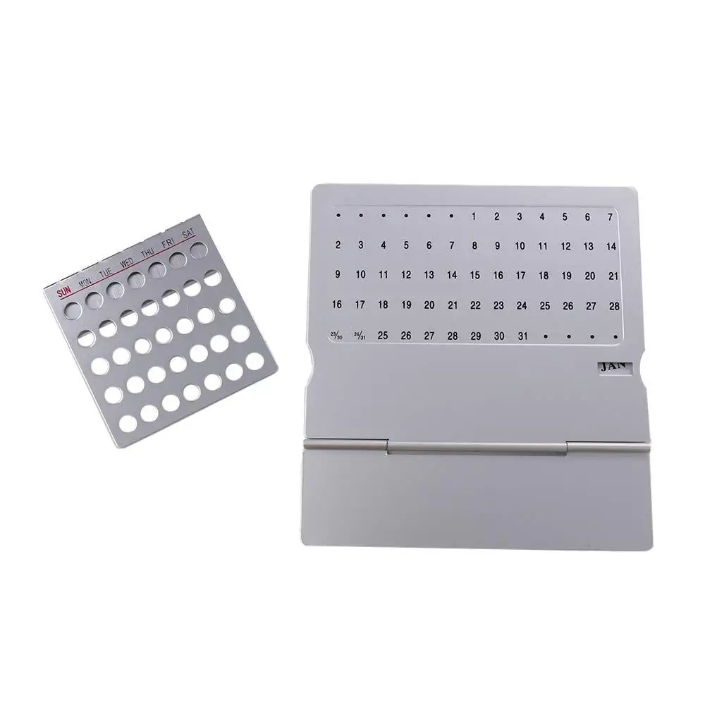 Super Unique Aluminum Alloy For Home English Office Supplies Perpetual Calendar Metal Calendar Calendar 100 Years Calendar