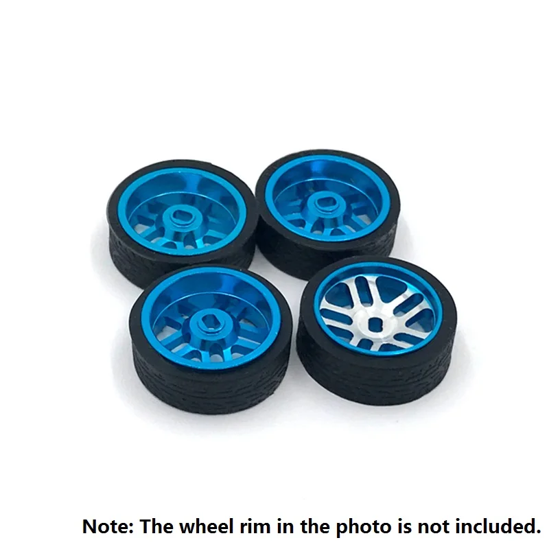 4Pcs Rubber Tyre Tires Wheel for K969 K989 P929 Iw04M Iw02 Mini-Z Mini-D Mini-Q 1/28 RC Drift Racing Car