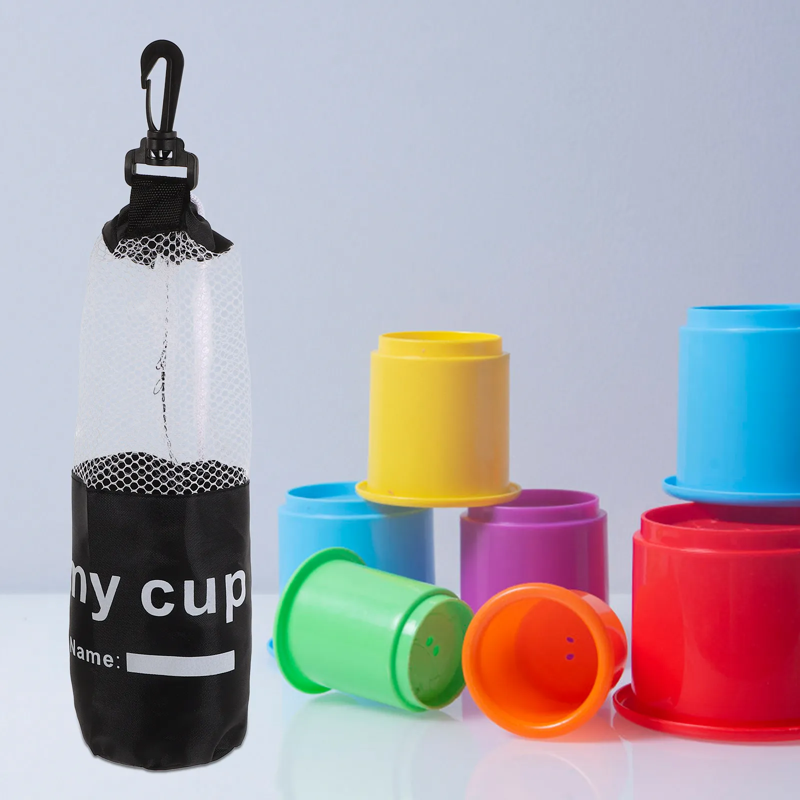 Stacking Cup Storage Bag Mesh Drawstring Bag for Sport Stacking Cups Game Breathable Mesh Sports