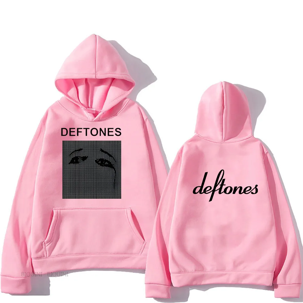 Deftones Skull Black Hoodie Men Women Vintage Around The Fur Adrenaline Band Merch Sweatshirt Long Sleeve Tops Hoodies Hip Hop