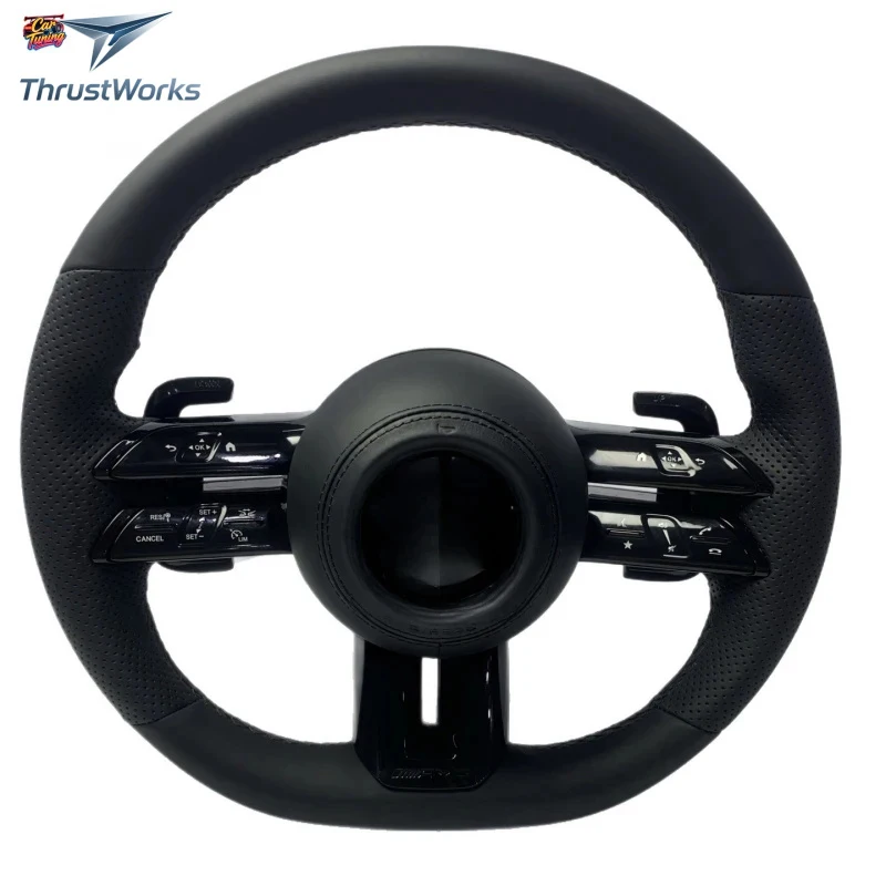 

TOP - Sports Steering Wheel With Genuine Leather Multi-Function Buttons, Modified And Upgrd, Dir