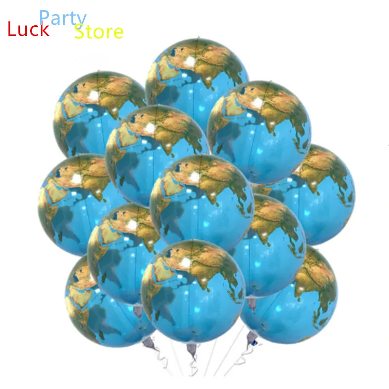 

12pcs 22" Planet Earth Globe Ballons Jumbo Bubble 4D Helium Balloon Galaxy Travel Theme Party Birthday Party Decorations Globos