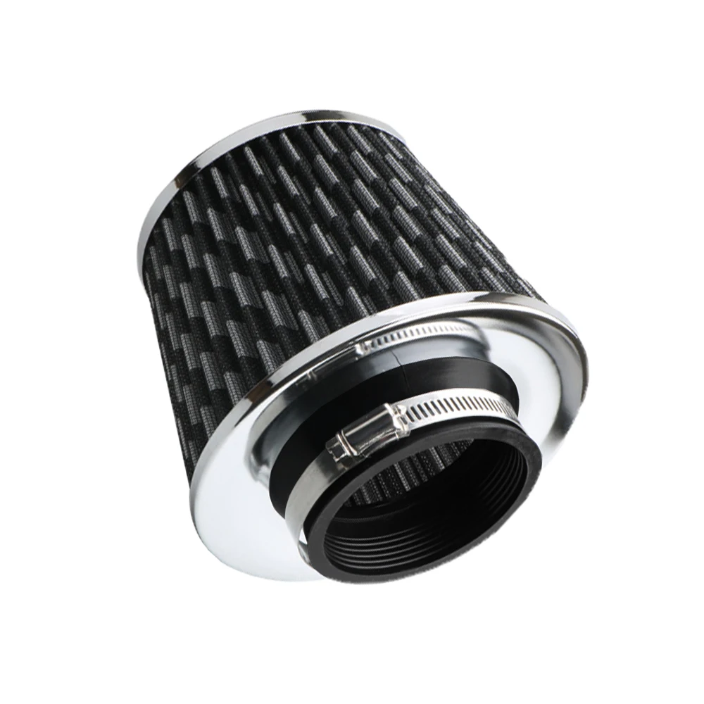 Universal Clamp-On Air Filter High Performance,Washable Filter High Flow Intake Filter 76mm Car Accessories