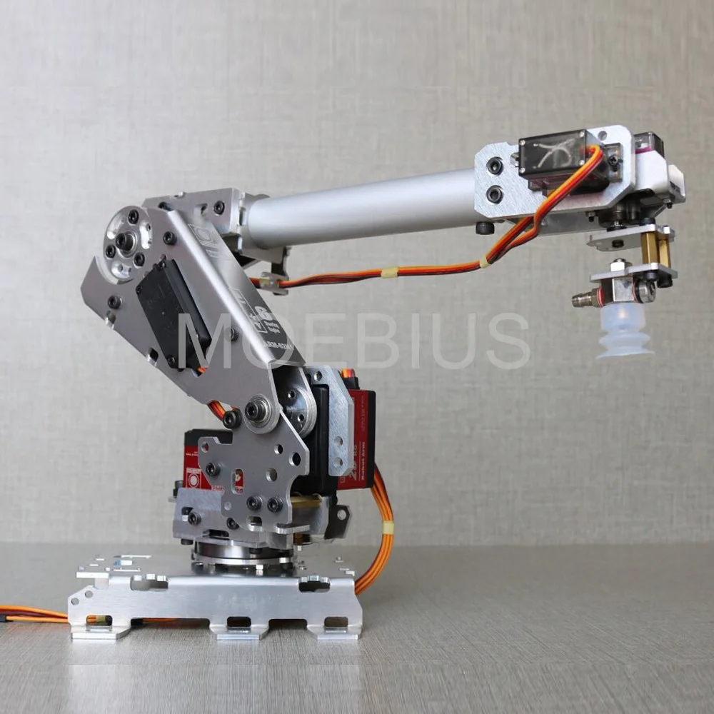 2026 Arduino 7 Dof Manipulator Robot Arm Multi DOF Industrial Robot Model with 7pcs Servomotors Suction Pump Cup DIY Pragram Toy