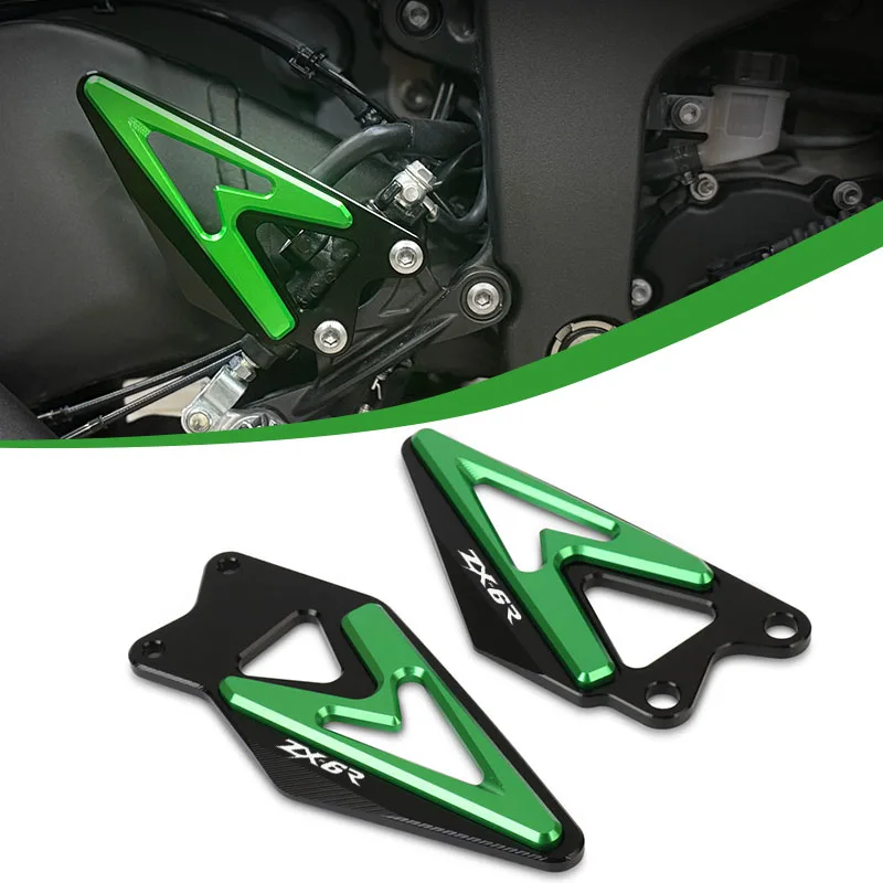 

Motorcycle Accessories Footrest Pedal Foot Peg Heel Plates Guard Cover Protector Fit For ZX-6R ZX6R ZX 6R 2019-2025