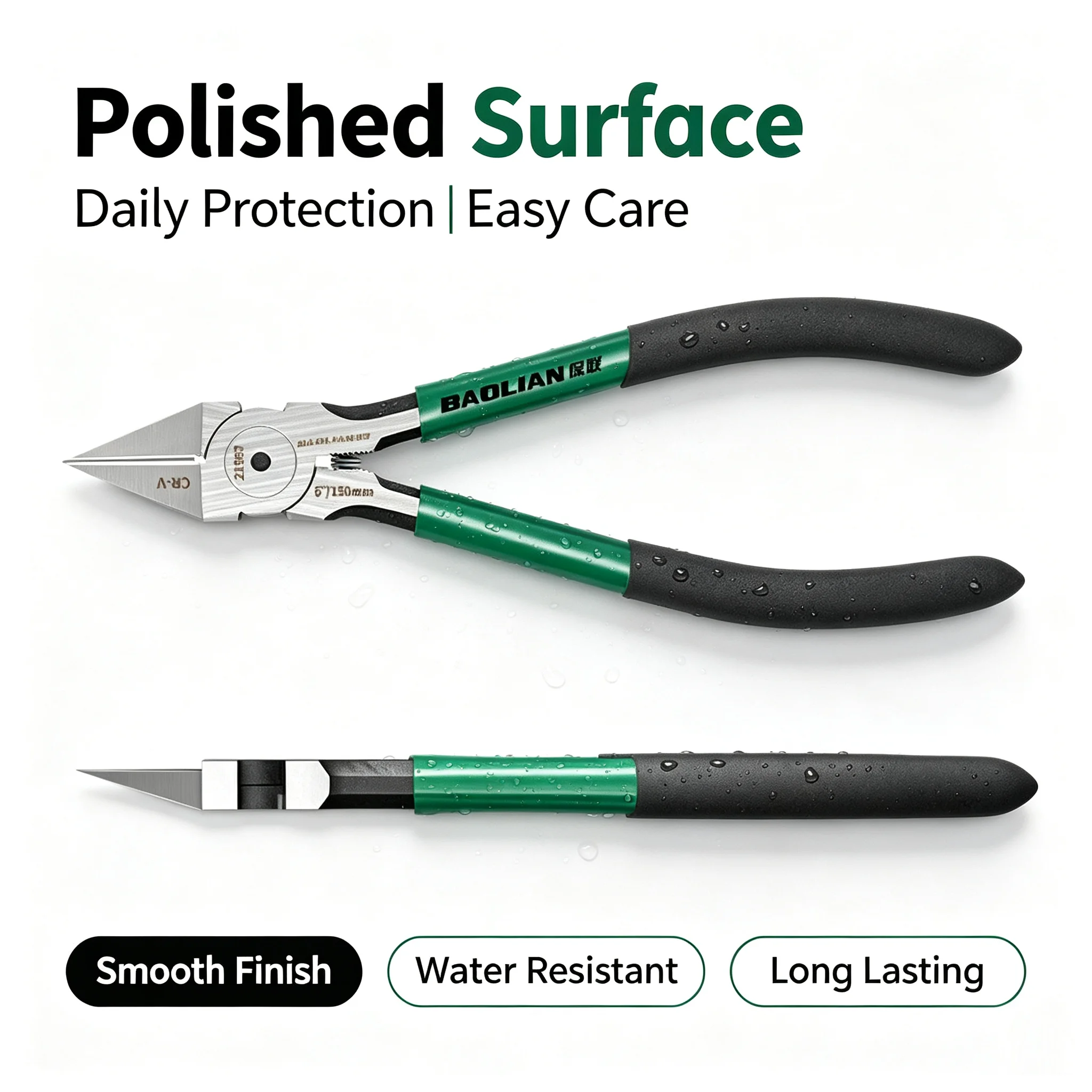 Baolian Industrial Grade Special Sharp Side Mouth Pliers,High Hardness Electrician Small Diagonal Pliers,Electrician Manual Tool view 2