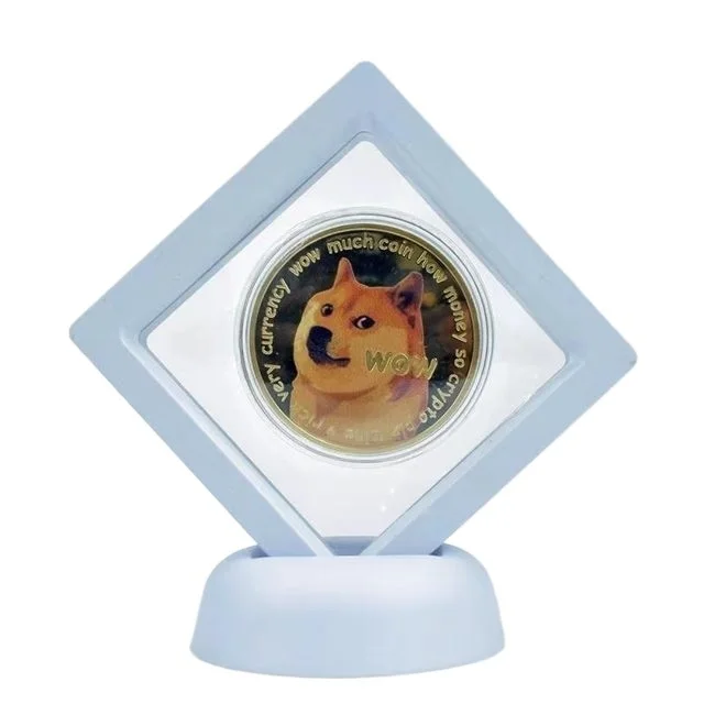 واو دوجكوين إلى القمر في دوج ، عملات تذكارية مطلية بالذهب ، نمط كلب لطيف ، مجموعة هدايا مطبوعة ، 1: