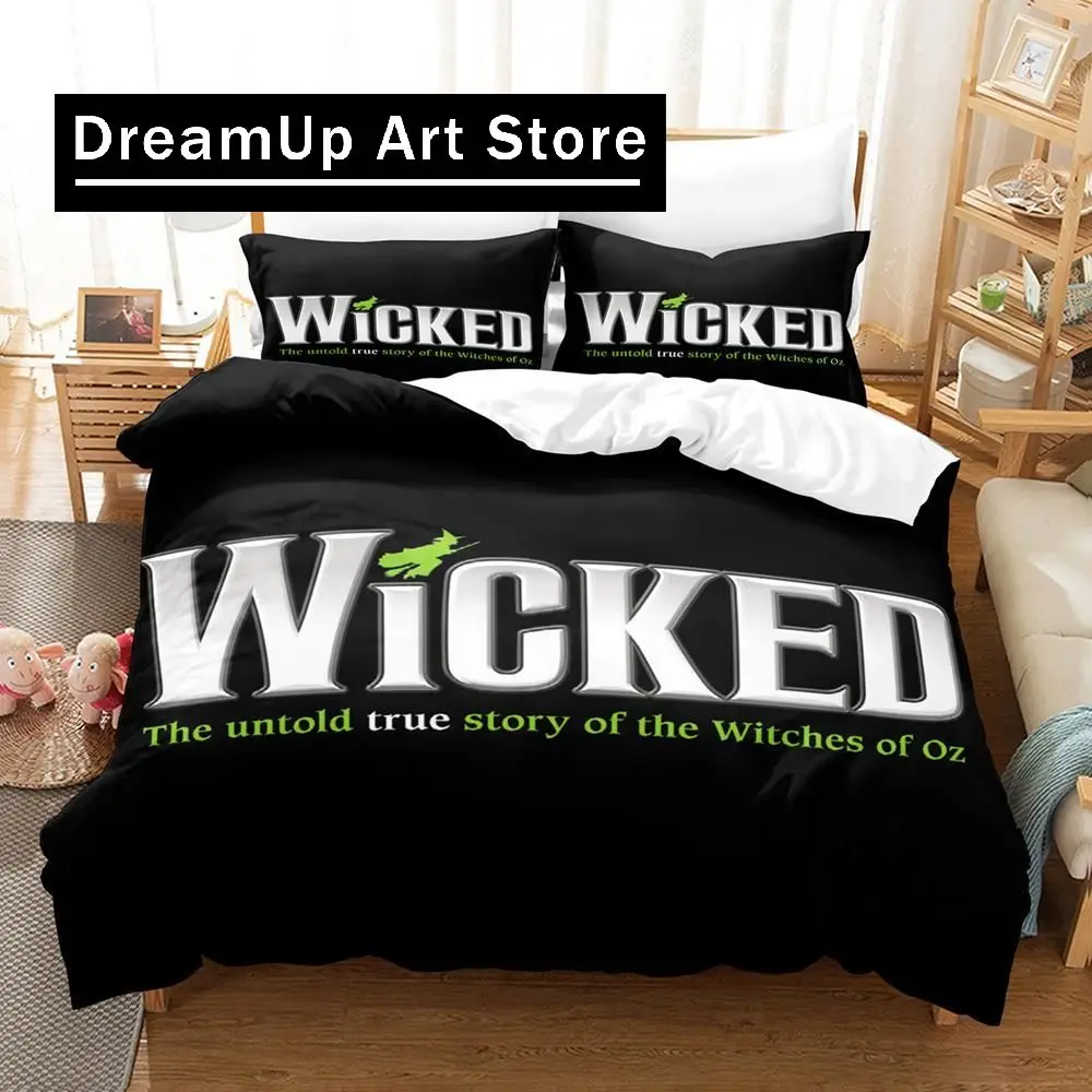 3D Print Wicked Musical Broadway Drama Bedding Set Boys Girls Twin Queen Full Size Duvet Cover Pillowcase Bed Adult Bedroom