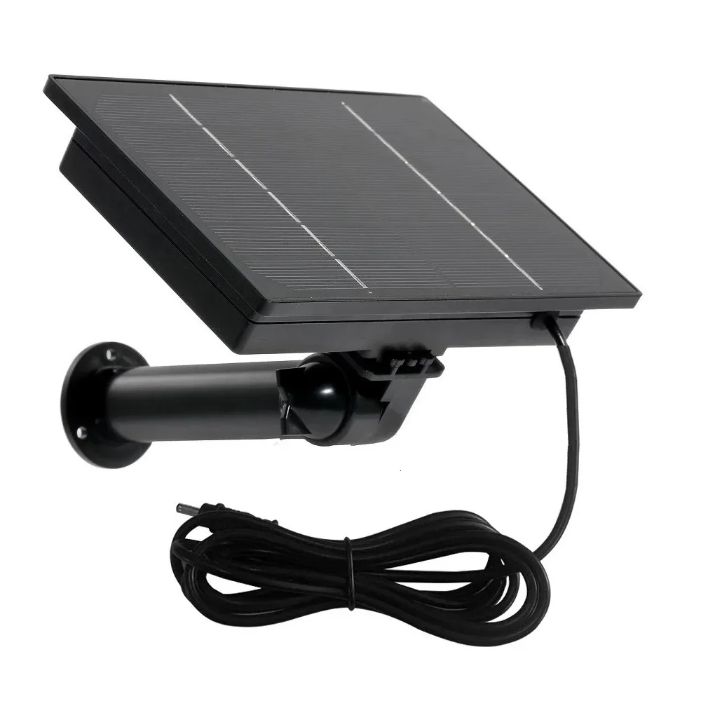 5V 12V Solar Battery Charger For Security Camera Portable Solar Power Bank 5V USB TypeC Outdoor 4W Solar Panel Battery Charger