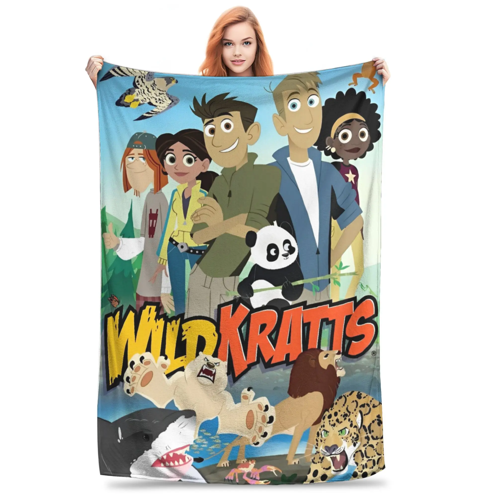 Wild Kratts  Throw Blanket for Couch  Soft Fuzzy Plush Blanket 50x60 Inch Multi-size Bedspreads for All Seasons