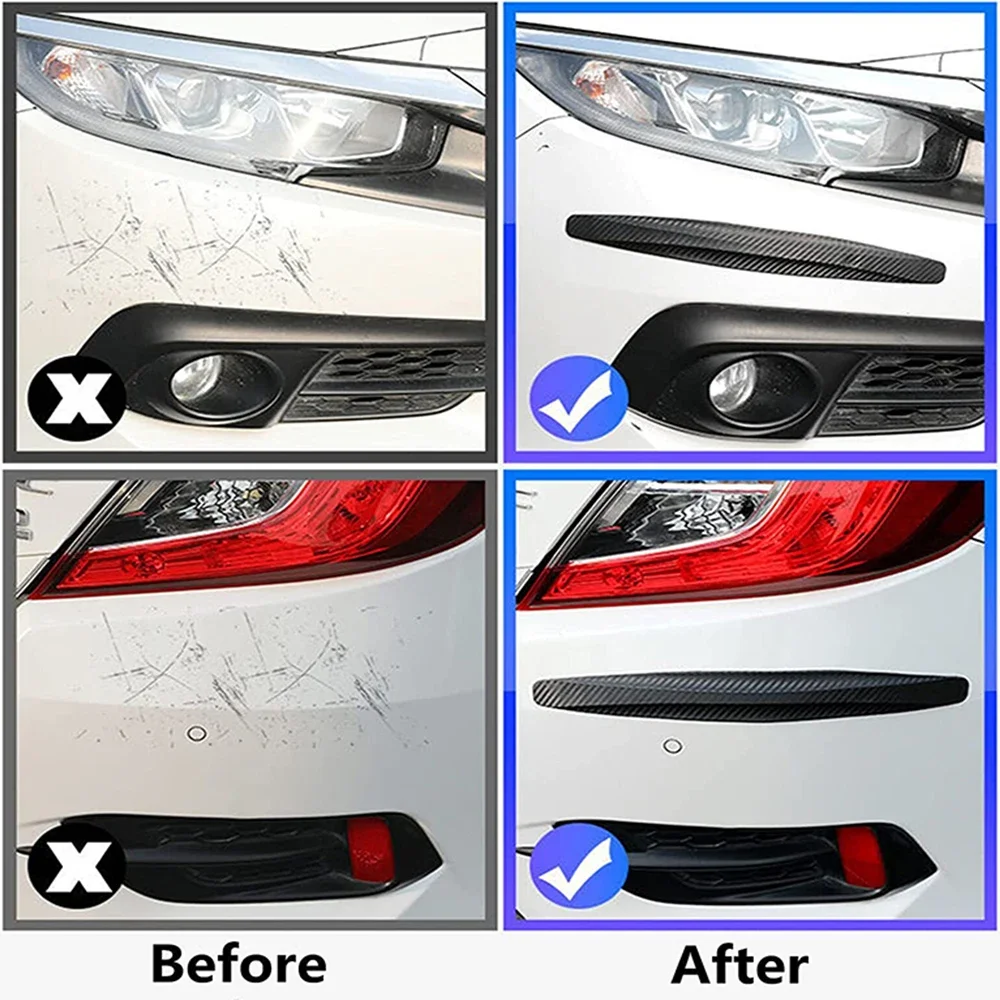 2/4PCS Universal Front Rear Bumper Corner Protector Guard Car Anti-collision Protection Decoration Strip Car Protect Accessories