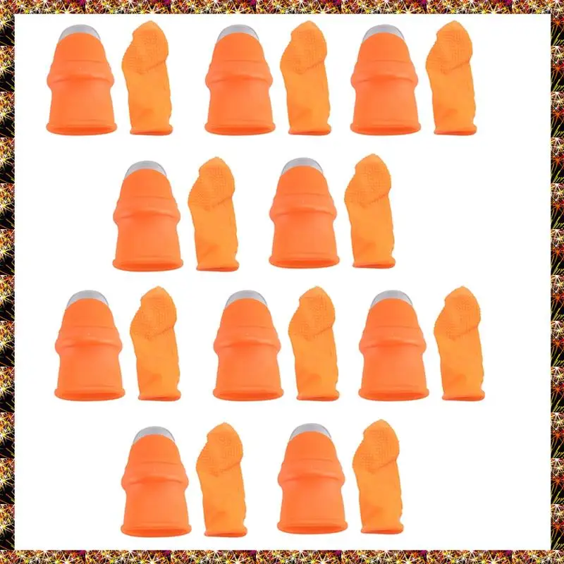 

BTCL 10Set Silicone Thumb Knife With Protective Finger Cots For Efficient Fruit And Vegetable Harvesting