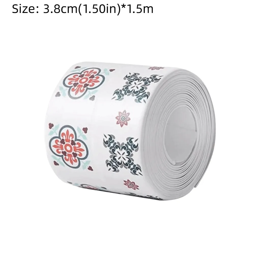 Durable Waterproof Caulk Tape PVC Self Adhesive Sealant Strip Printing Flexible Sink Sealing Tape for Countertop Bathroom