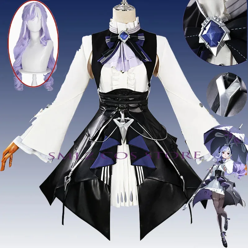 

Vivian Cosplay Game Zenless Zone Zero Costume Wig Dress Uniform Suit Halloween Party Outfit for Women Girl Vivian Clothing