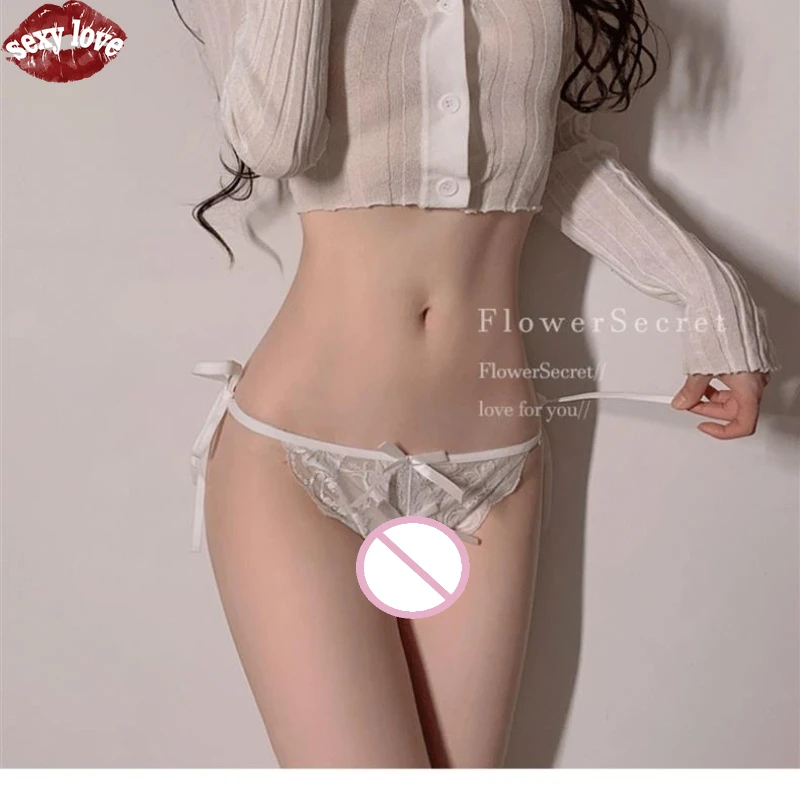 

Sexy Love Hot Women's Lace Up Sexy Underwear, Sexy Women's Thong, Passionate Low Waist Transparent Decorative Lace Up