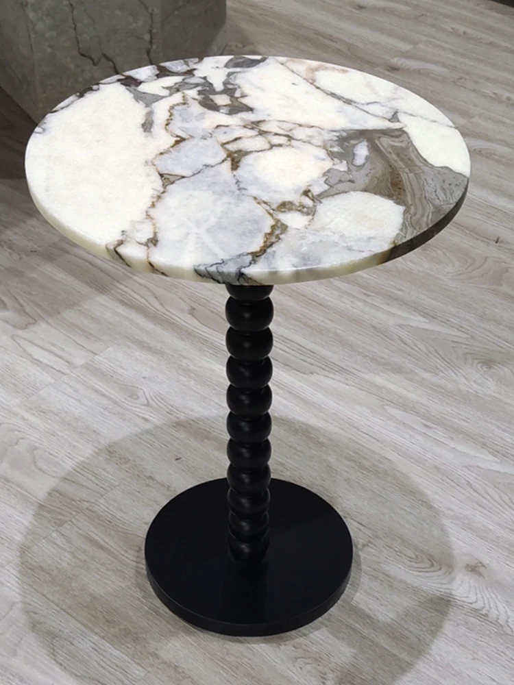 D 40CM x H 56CM Wholesale Customized Natural Italian Luxury Marble Stone Elephant White Coffee Side Table