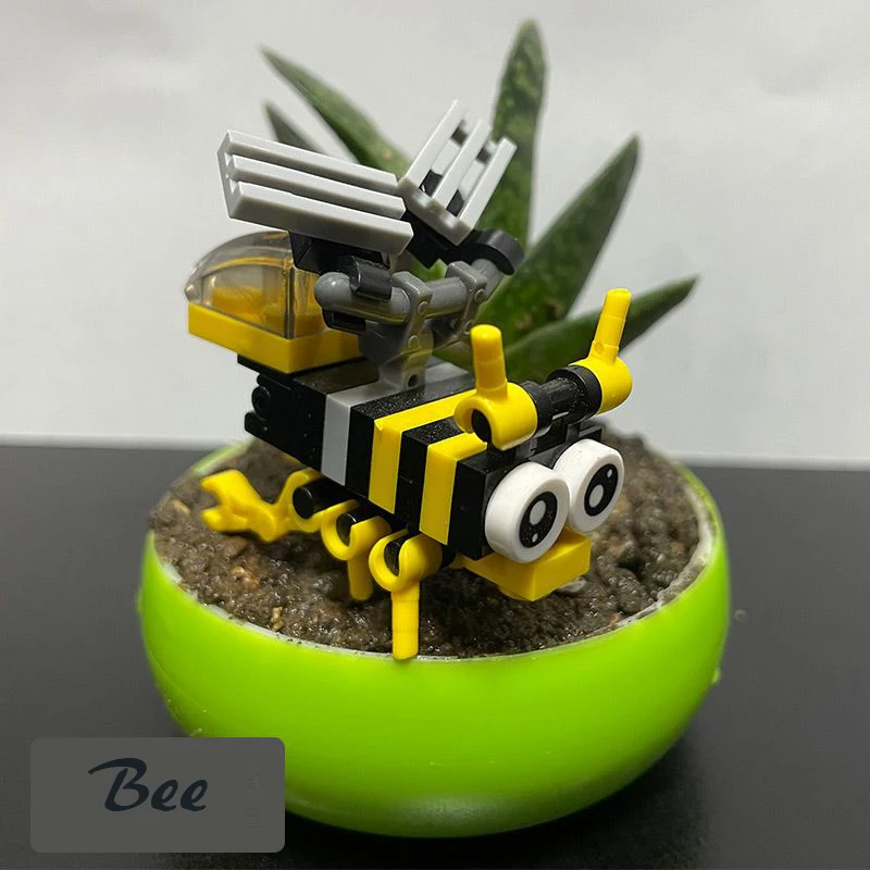 Creative Insect Animal Figures Set Mini Block Baby Building Blocks Toy Assembly Micro Building Bricks Toys For Kids Boy 6 7 Year