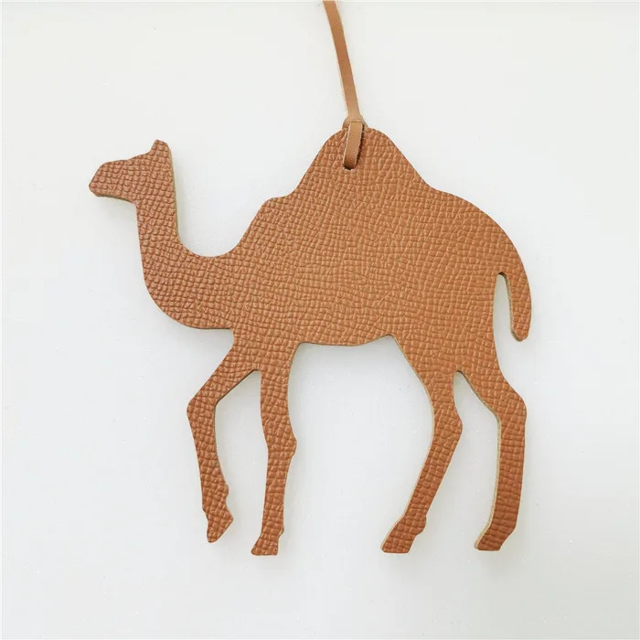 Cute Genuine Leather Camel Keychain key ring Backpack Pendant Animal Women Bag Charm Accessories