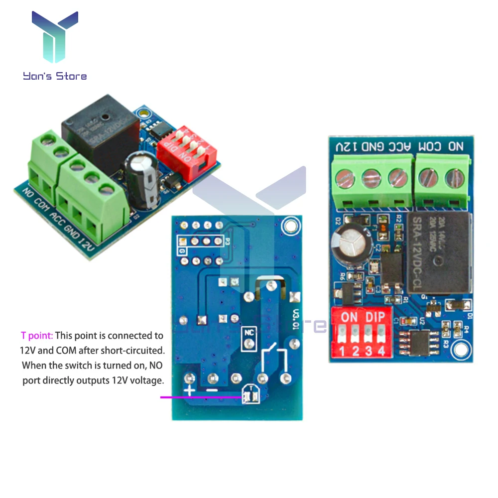 DC 12V Time Delay Relay Module Car Power On/off Delay Relay Switch For Car Modification Lighting Door And Window Delayed Lifting