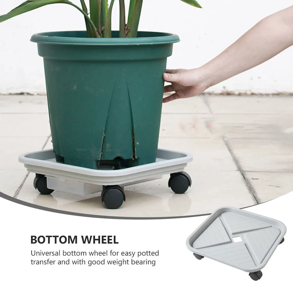 

Square Plastic Flower Pot Tray with Universal Wheels Storage Drawer Grid Design 120x60cm Plant Pots Tray Potted Stand Rack
