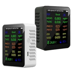 10 in 1 Air Quality Monitor PM2.5 PM10 CO CO2 TVOC HCHO AQI Temperature and Humidity Tester CO2 Meter Carbon Dioxide Detector