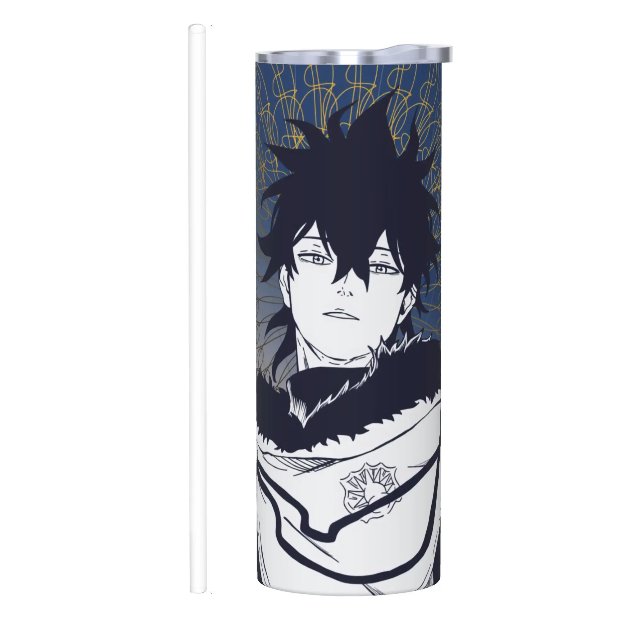 

Stainless 20oz Anime Insulated Cup, Black Clover Bottle Stainless Double Wall Insulated Bottles with Straw ​ ​